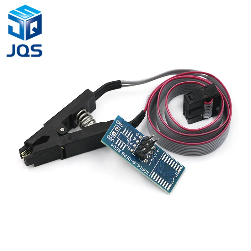 SOP8 Flash chip CH341A 24 25 серии EEPROM флэш-память биос USB программист модуль+ SOIC8 SOP8 тестовый зажим для EEPROM 93CXX/25CXX/24CXX - Цвет: SOP8 Flash chip