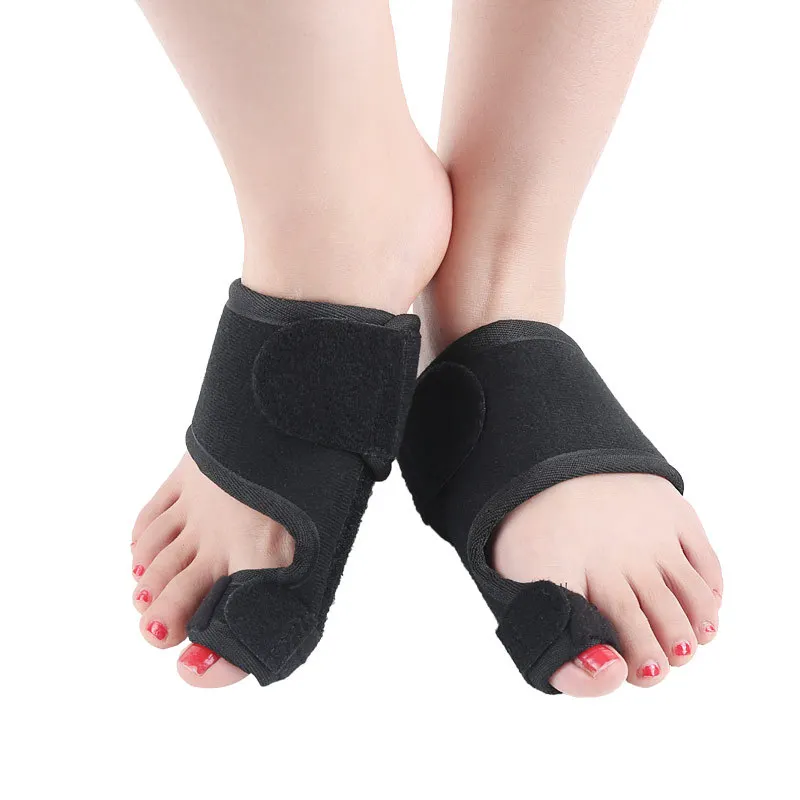 

1Pair Black Soft Toe Separator And Bunion Corrector Sleeve Splint Hallux Valgus Bursitis Thumb Finger Foot Care Tool Protector