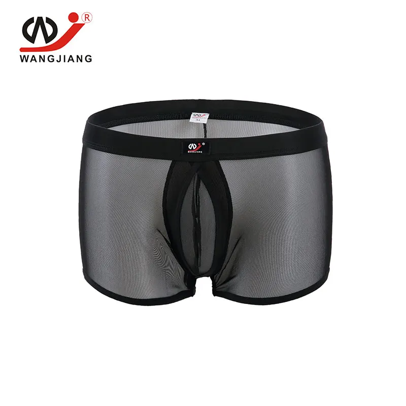 Прозрачное мужское сексуальное нижнее белье для геев трусы боксеры кружевное