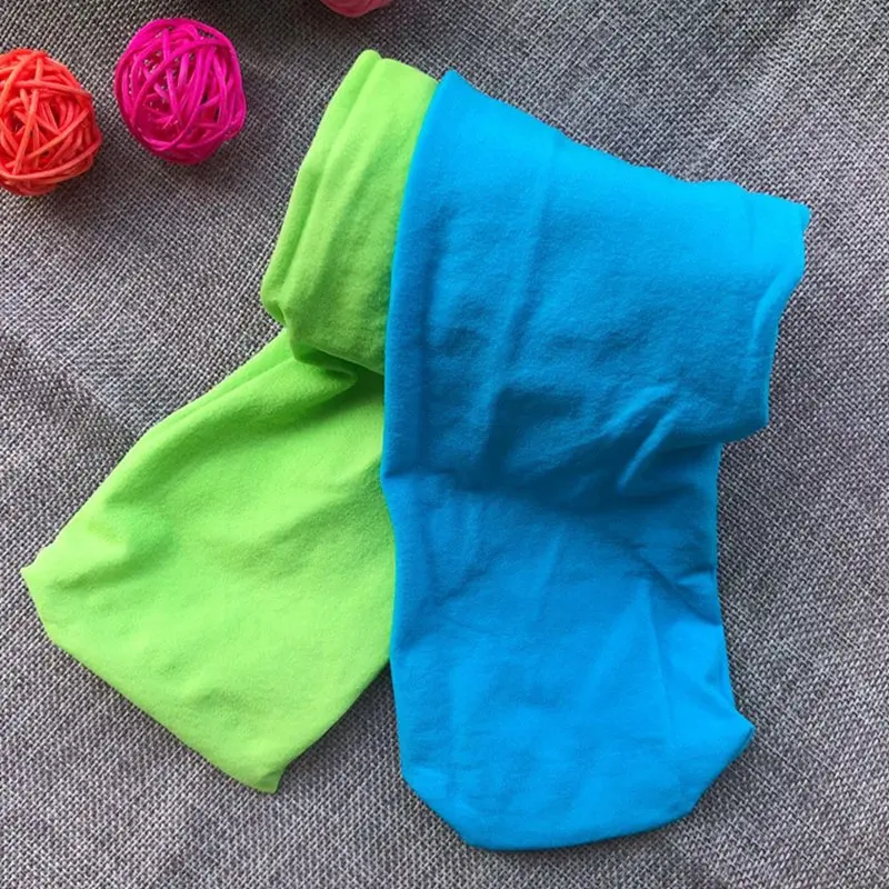 Mallas de colores pastel para ni&ntilde;as, pantalones el&aacute;sticos ajustados, medias de baile, medias de retales, 100-130-2