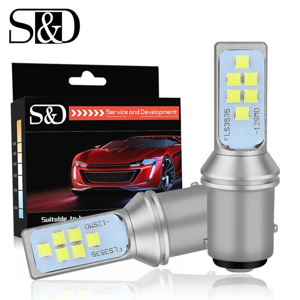 2 шт. 1157 BAY15D Светодиодные лампы 12 SMD 5630 чипы высокой мощности для стоп сигналов P21/5