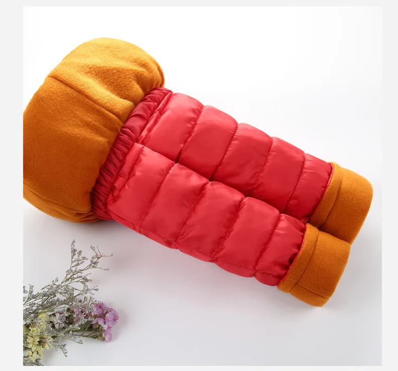 2019 Autumn winter Children's cotton down pants outdoor boys girls thick Plus velvet Cotton kids Solid color warm trousers | Спорт и
