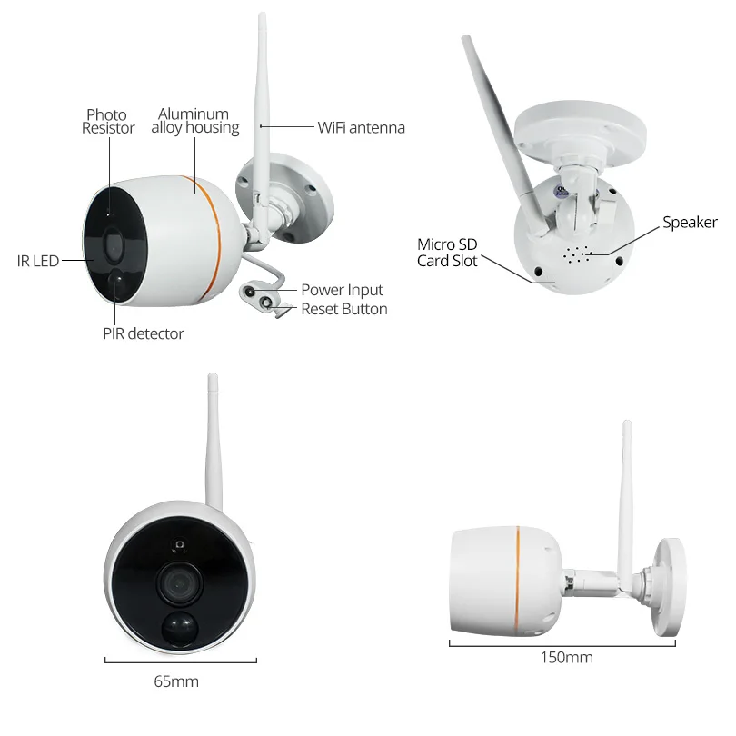 Wetrans 2 шт./лот Wifi IP камера 1080P для беспроводной камеры видеонаблюдения комплект