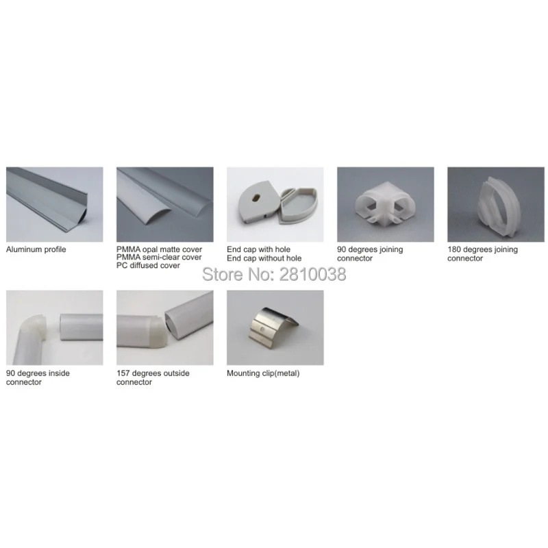 10X1 м наборы/Лот 60 градусов Угловые светодиодные алюминиевые профили и панели для