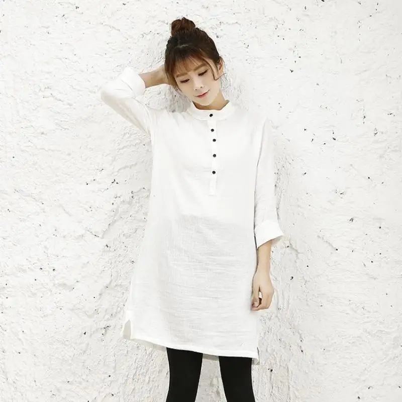 Весна 2020 новая Оригинальная Модифицированная рубашка хлопковая льняная