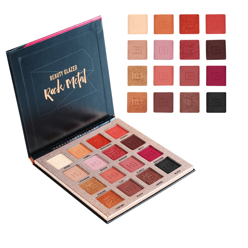 BEAUTY GLAZED 16 оттенков мерцающие блестящие матовые тени для век Палитра