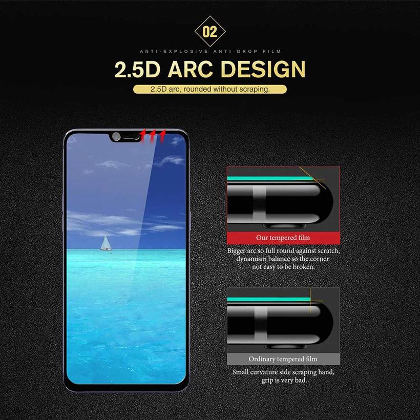 Защитная пленка из закаленного стекла для OPPO A83 A59 A3 F3 F5 F7 A5 A3S 3D 9H R15 R9S R9 R11 R11S