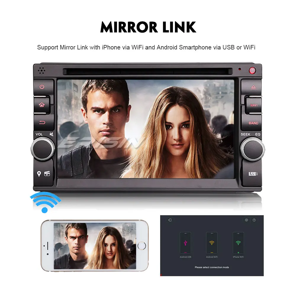 Erisin ES3836U PX30 Android 8 1 автомобильный мультимедийный плеер 6 2 &quotавтомобильный DVD gps для