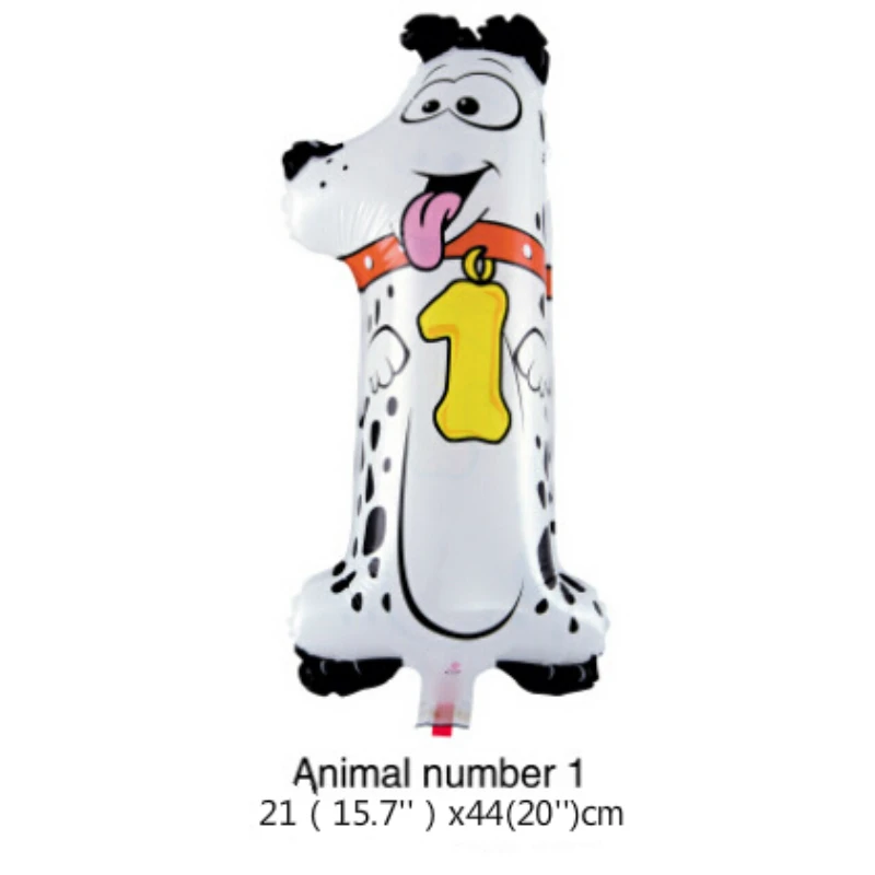 16 дюймов Животного Цифровой алюминиевые воздушные шары на день рождения