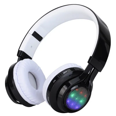 Беспроводная Bluetooth гарнитура BT 4,2, наушники, стерео наушники с микрофоном, fm-радио для планшета, телевизора, ПК, мобильных телефонов - Цвет: Black White