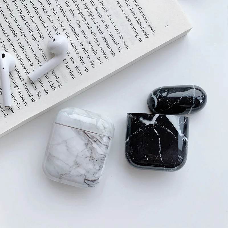 Чехол для наушников в стиле ретро с мраморным рисунком и Bluetooth для Apple Airpods, чехол, аксессуары для 1, 2, чехол, защитный чехол для наушников, сумки