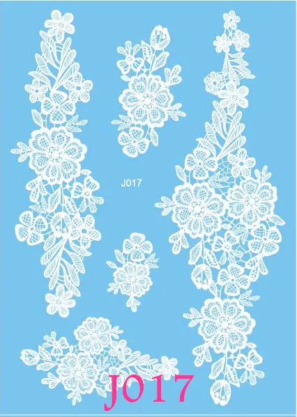 Водостойкая татуировка из хны белого цвета 1 шт. боди арт временная наклейка с