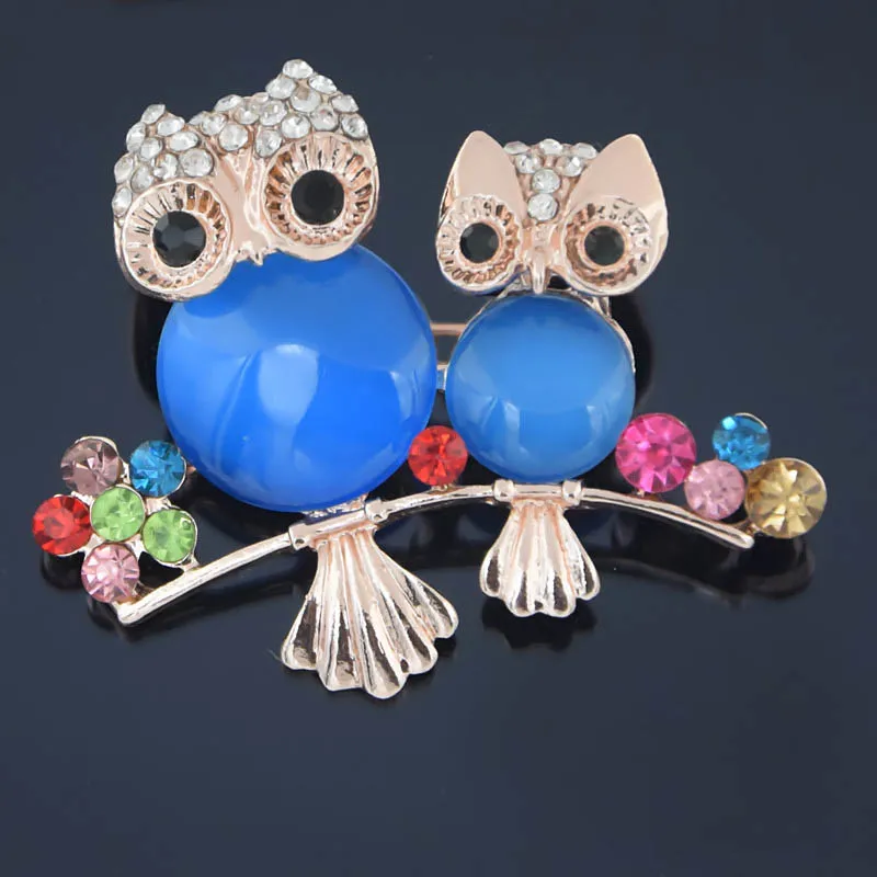Брошь в виде совы с опалом и кристаллами|owl brooch|pin pinbrooch pins |