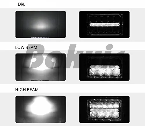 Черный/хром 4x6 &quotдюймовый светодиодный проектор море луч фара для Honda XR650 XR250 XR400