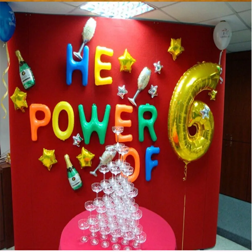 HOT 10inch Five-Point Star balloons Promotion Toy For Wedding Birthday Party Inflatable Ballons Aluminum Foil Balloon 15pcs/lot | Дом и сад