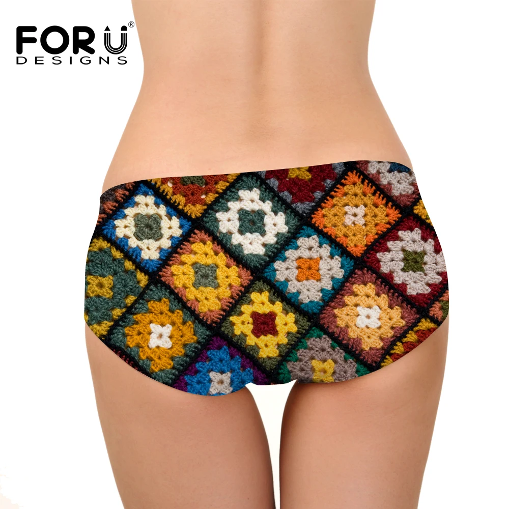 FORUDESIGNS/женские бесшовные лоскутные сексуальные трусы хлопчатобумажные трусики