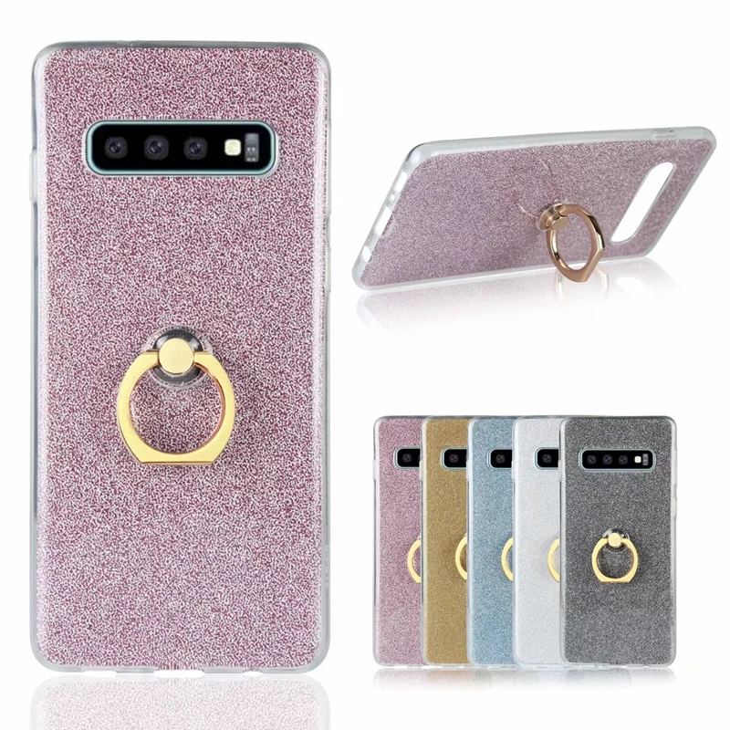Для Samsung S10 plus чехол для телефона с кольцом-держателем Модный Блестящий