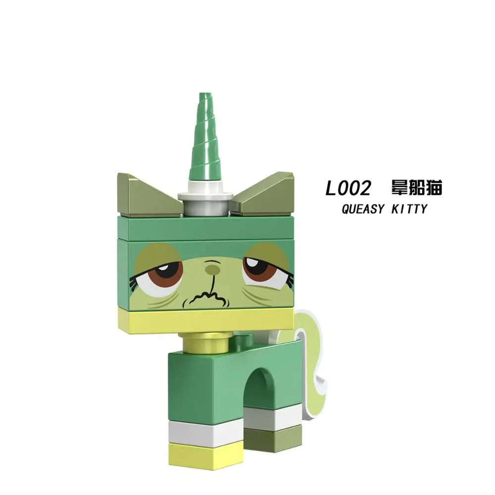 Белый Для друзей принцесса Unikitty фильмы девушки сердитый Astro Queasy Biznis Kitty очки строительные блоки игрушки Фигурки - Цвет: Белый