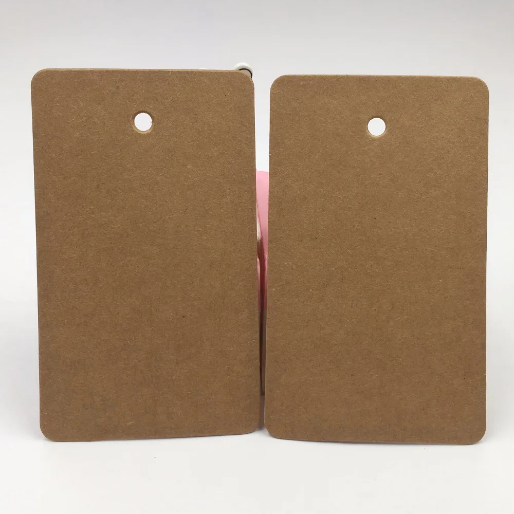 

100pcs Kraft brown jewelry/garments price tags DIY blank product packing labels gift boxes graffiti hang tags 10*6cm