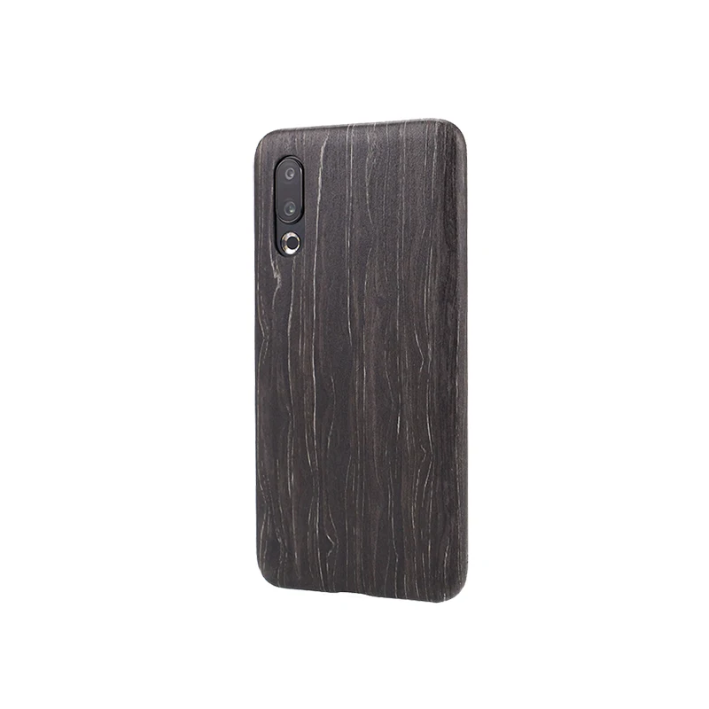 Black ice Тонкий чехол-накладка для Meizu 16 s/16XS из орехового дерева, дерева розового дерева, красного дерева - Цвет: Black ice