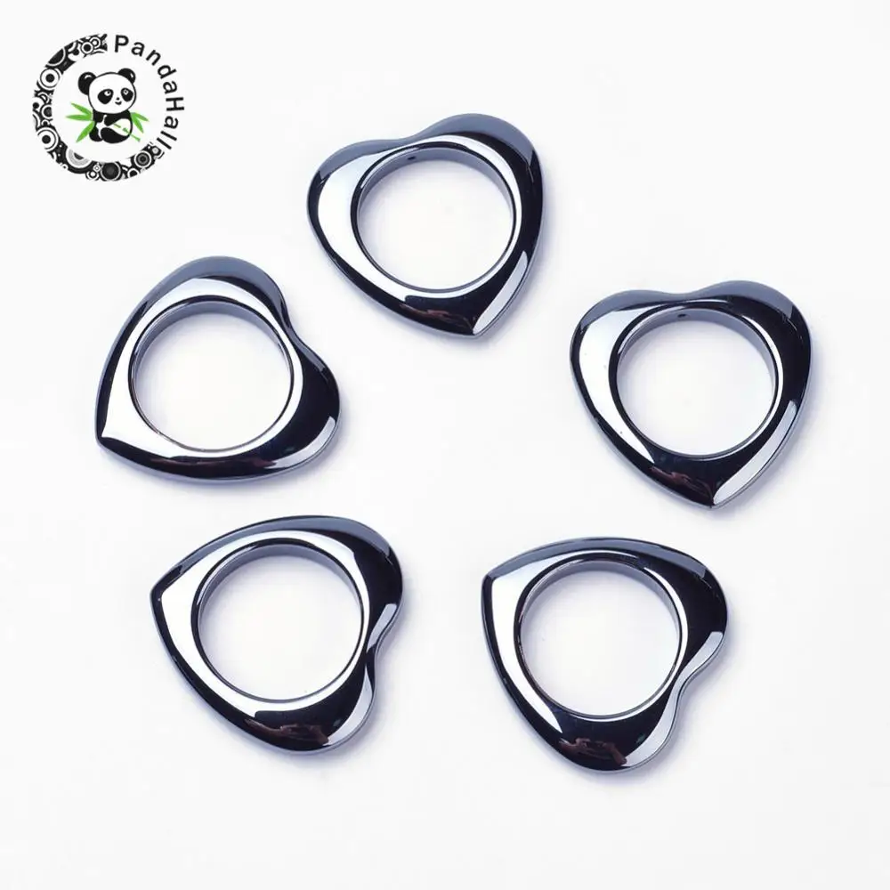 Немагнитные подвески из синтетического гематита в виде сердца 30 шт. подарок на