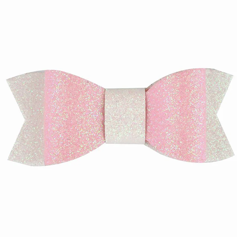 2.8 Inch Hair Bows for Girls Leather Glitter Cute Clips Alligator Korean Accessories Teens Kids Toddlers | Детская одежда и обувь