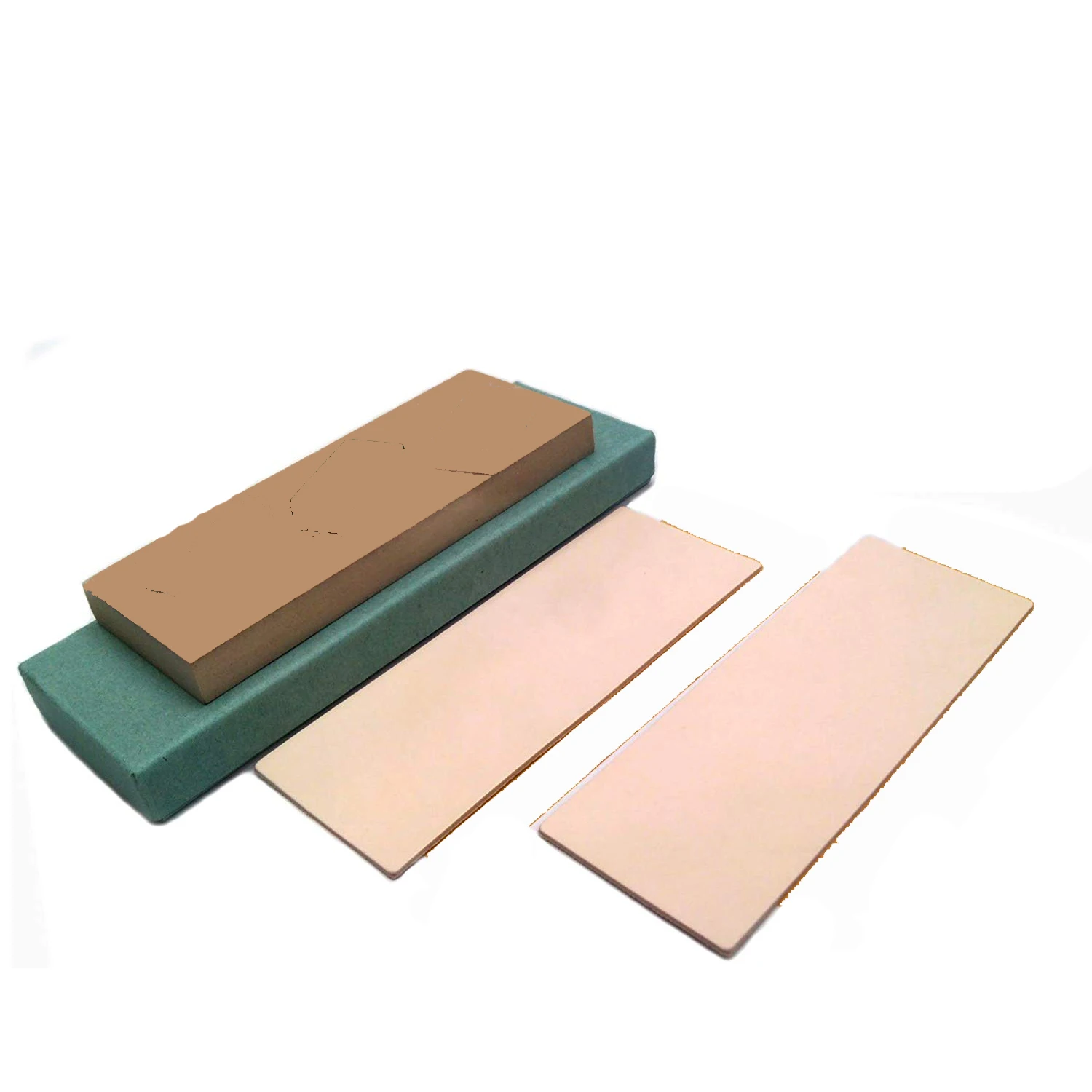 with the wax Растительного дубления кожи хонинговки+ 3*1 oz. Коричневый, зеленый, белый заточка полировки соединения точилка для ножей точильный камень - Цвет: with the wax