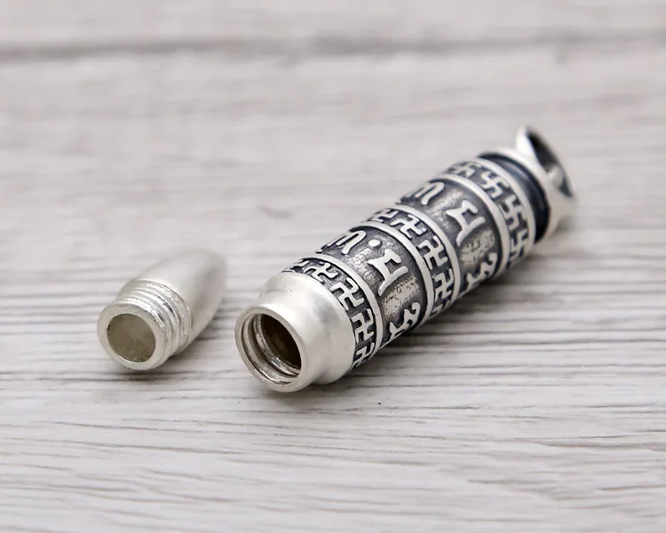 Кулон ручной работы 999 Серебряный Тибетский ОМ МАНИ ПАДМЕ винтажный кулон из