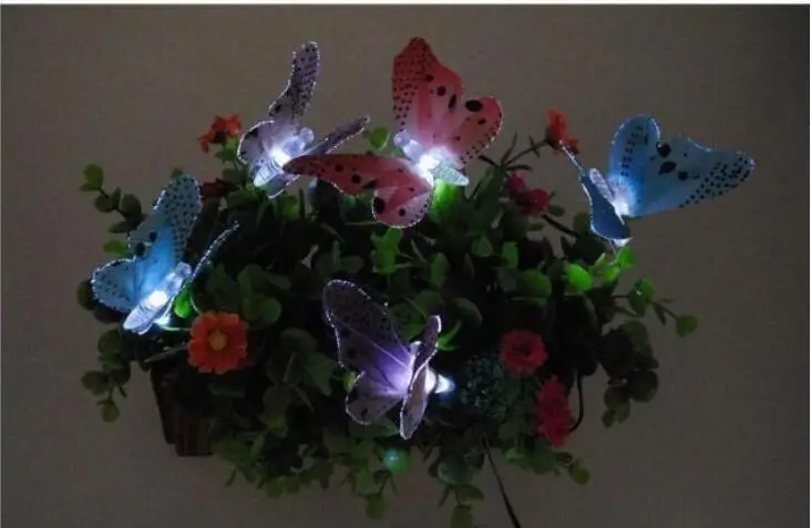 

Solar Optical fiber butterfly LED lamp string animal outdoor lamp Christmas solar energy water proof decorative lamp x 100pcs