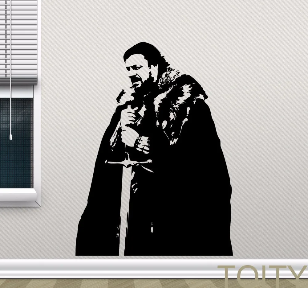 Ned Eddard Старк стикер на стену Игра престолов виниловая наклейка художественный