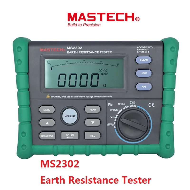 Mestech MS2302 тестер земного сопротивления цифровой измеритель изоляции ЖК дисплей 100