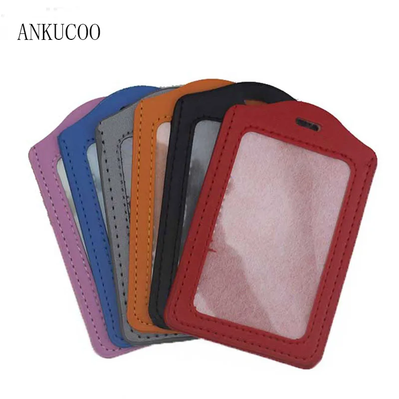 

New 3PCS Vertical Work Permit Vertical Name Credit Card Holders Women PU Bank Card Neck Strap Card Bus ID Holders Identity