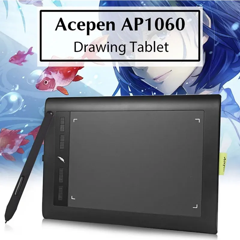 Электронная доска для рисования графический планшет 10*6 дюймов мышь аниме ручная