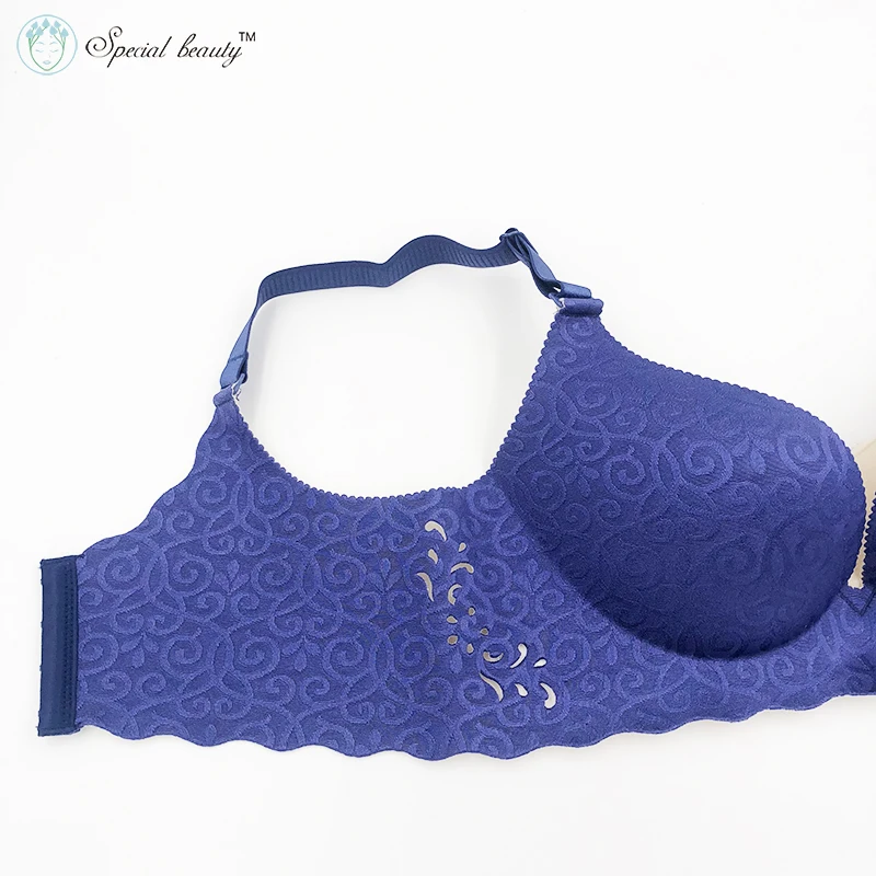 

Special beauty!!!Hot sale!Plus size Super Push Up One-Piece Soft Breathable Seamless Hollowing sexy Fashion pattern Fat MM Bra