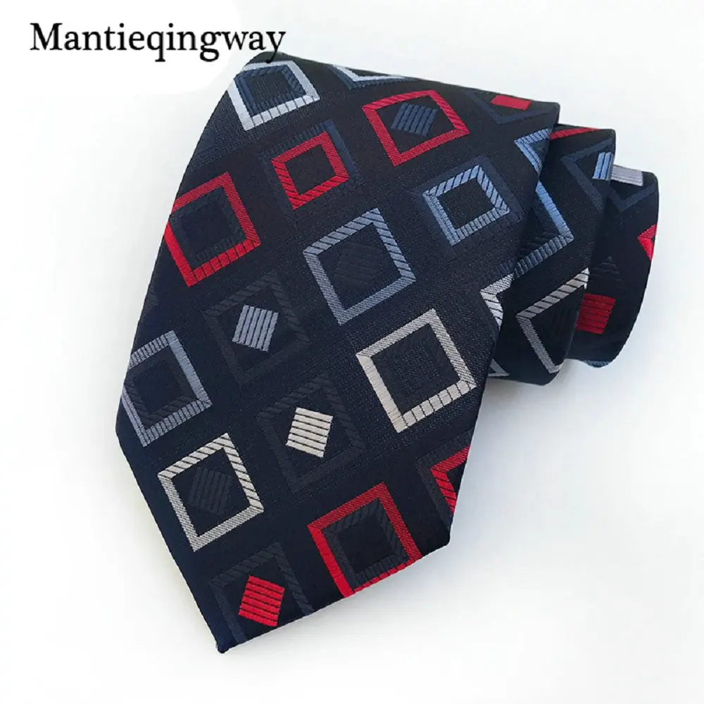 Mantieqingway модный клетчатый Пейсли 8 см галстук для мужчин костюм деловой галстук из полиэстера мужской бренд шеи галстуки подарок - Цвет: 4