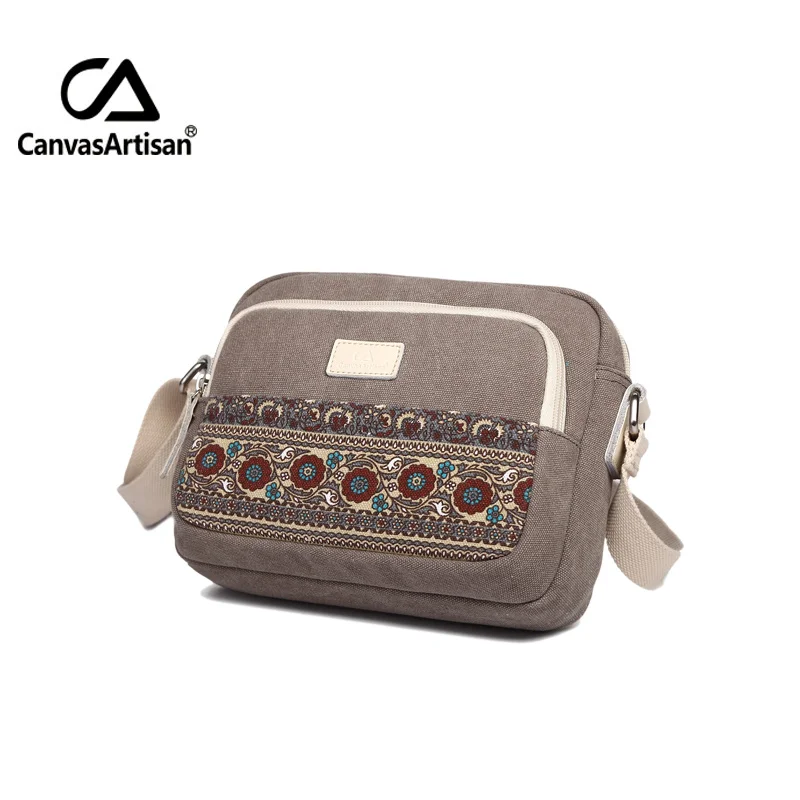 Холщовые ретро сумки для мужчин и женщин Canvasartisan дорожные через плечо сумка