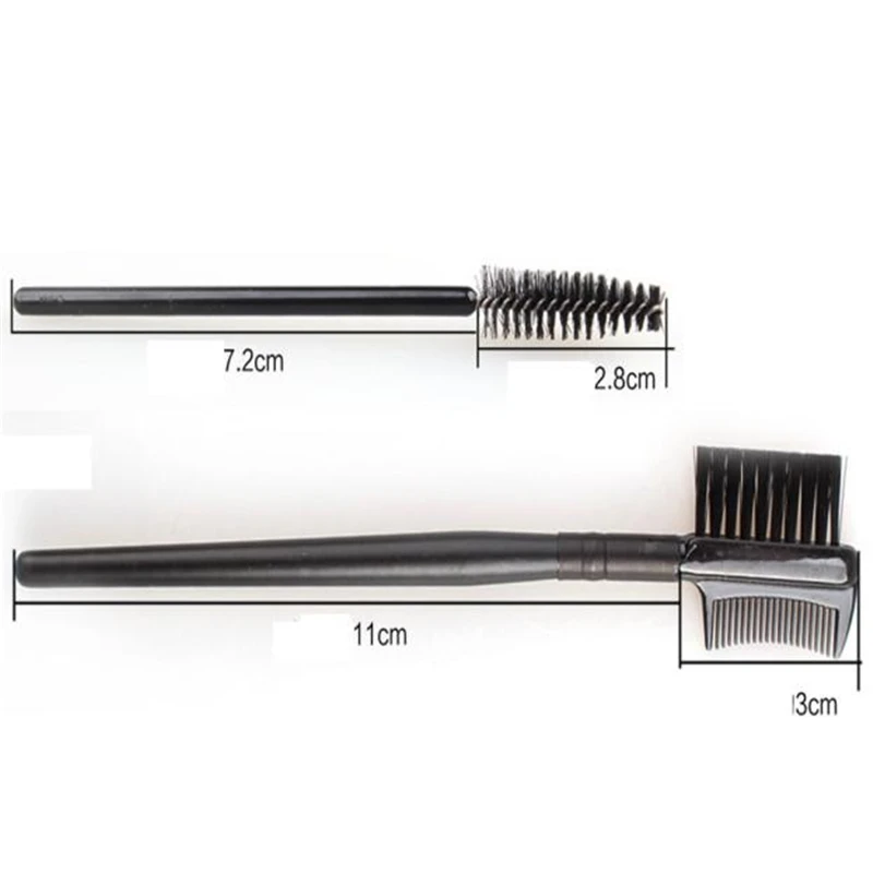 Новая модная одноголовая щетка для ресниц + Двойная расческа бровей набор