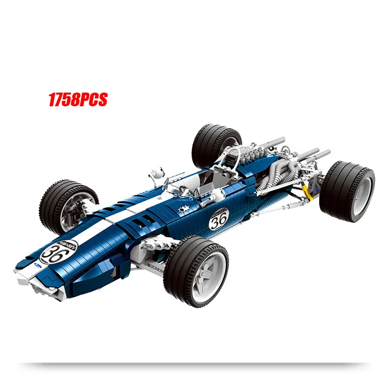 

High Simulation Dream Car Technical Sonic Fords F1 Formula Super Racing Moc Building Block Mode Brick Assemble Toy Collection
