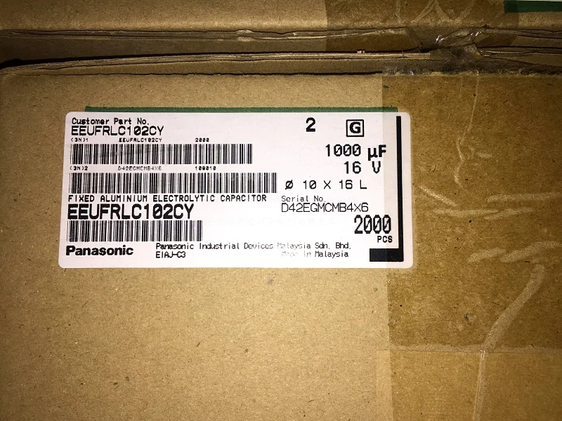 Комплект суперконденсаторов Matsushita electric 16V1000UF FRL 10X16 2019 м 10 шт. новый алюминиевый