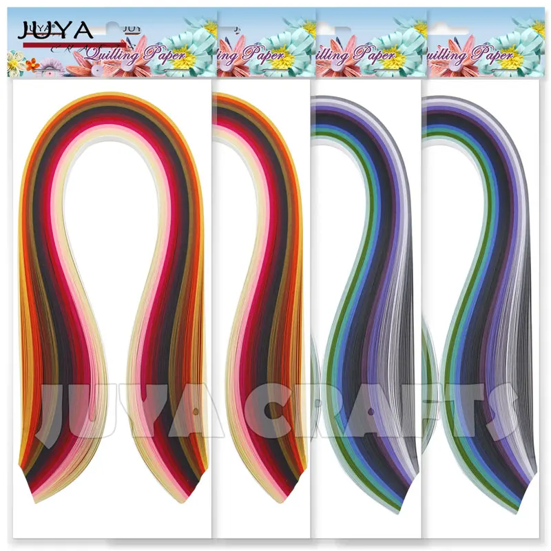 2mm 2x24 colors Juya металлизированная бумага для квиллинга 24 разноцветные комплект 2/3/5/7/10 мм ширина - Цвет: 2mm 2x24 colors
