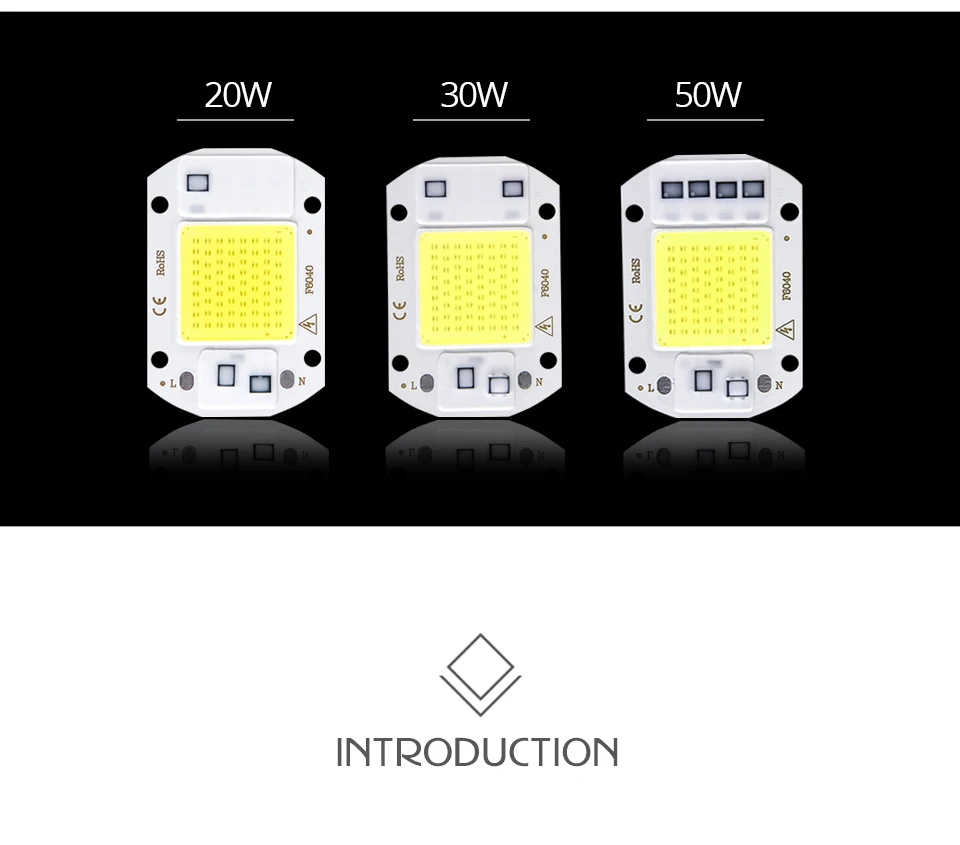 СВЕТОДИОДНЫЙ матричный 20W 30W 50W Интегрированный COB Чип для светодиодной лампы 110V 220 В светодиод лампы Точечный светильник DIY светодиодный прожектор светильник Открытый уличный светильник s