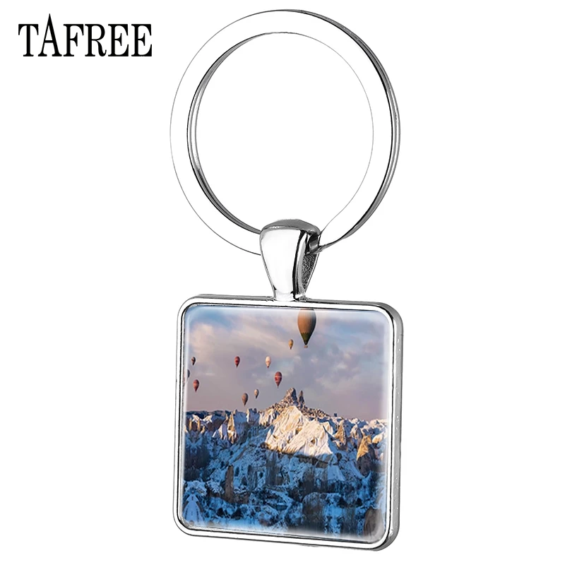 TAFREE Турция пейзаж квадратные Брелки красивое романтическое место изображения