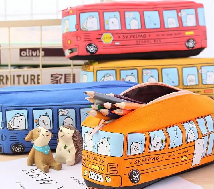 1 милый пенал для школьника Большая вместительная Холщовая Сумка карандашей