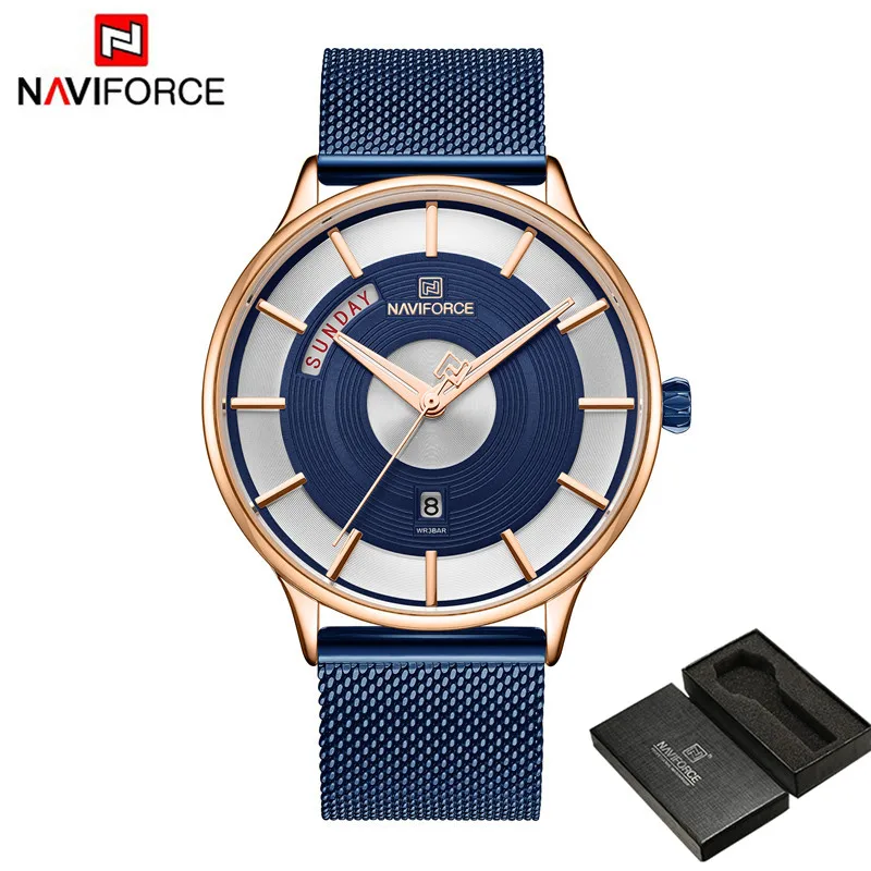 Часы наручные NAVIFORCE Мужские кварцевые спортивные водонепроницаемые армейские в