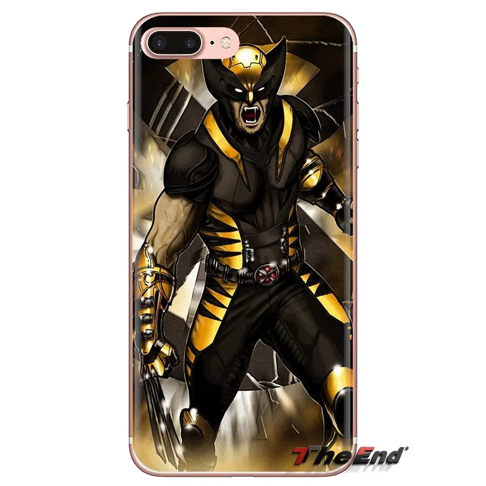 Мягкий прозрачный чехол для Samsung Galaxy S3 S4 S5 Mini S6 S7 Edge S8 S9 S10 Plus Note 3 4 5 8 9 Wolverine Marvel |
