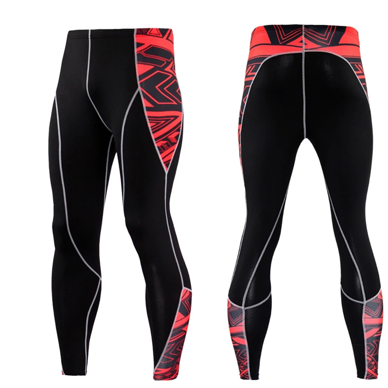 Быстросохнущие эластичные компрессионные штаны мужские спортивные Леггинсы для