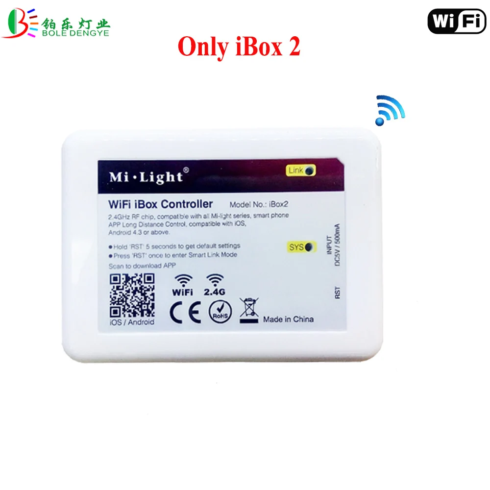 Ми свет WI-FI CCT Управление; DC5V Беспроводной смартфон Управление iBox2 концентраторы для Mi Light 2,4 г осветительный прожектор RGB/RGBW Управление;