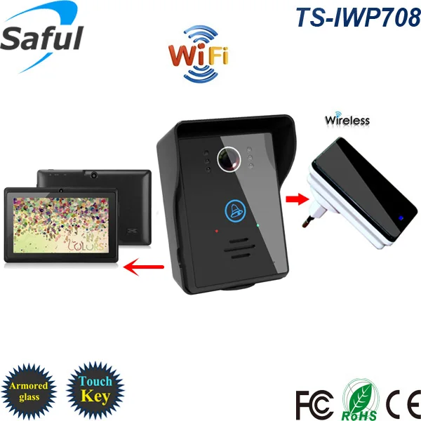 Беспроводной Wi Fi телефон видео домофон Дверные звонки IOS и Android Умный дом ПИР ИК