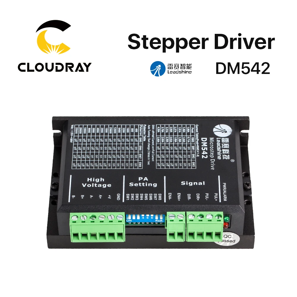 Фото Двухфазный шаговый драйвер Cloudray Leadshine DM542 20 50 В переменного тока 1 0 а stepper driver leadshine Двухфазный шаговый драйвер Cloudray Leadshine DM542 20 50 В переменного тока 1 0 а stepper driver leadshine