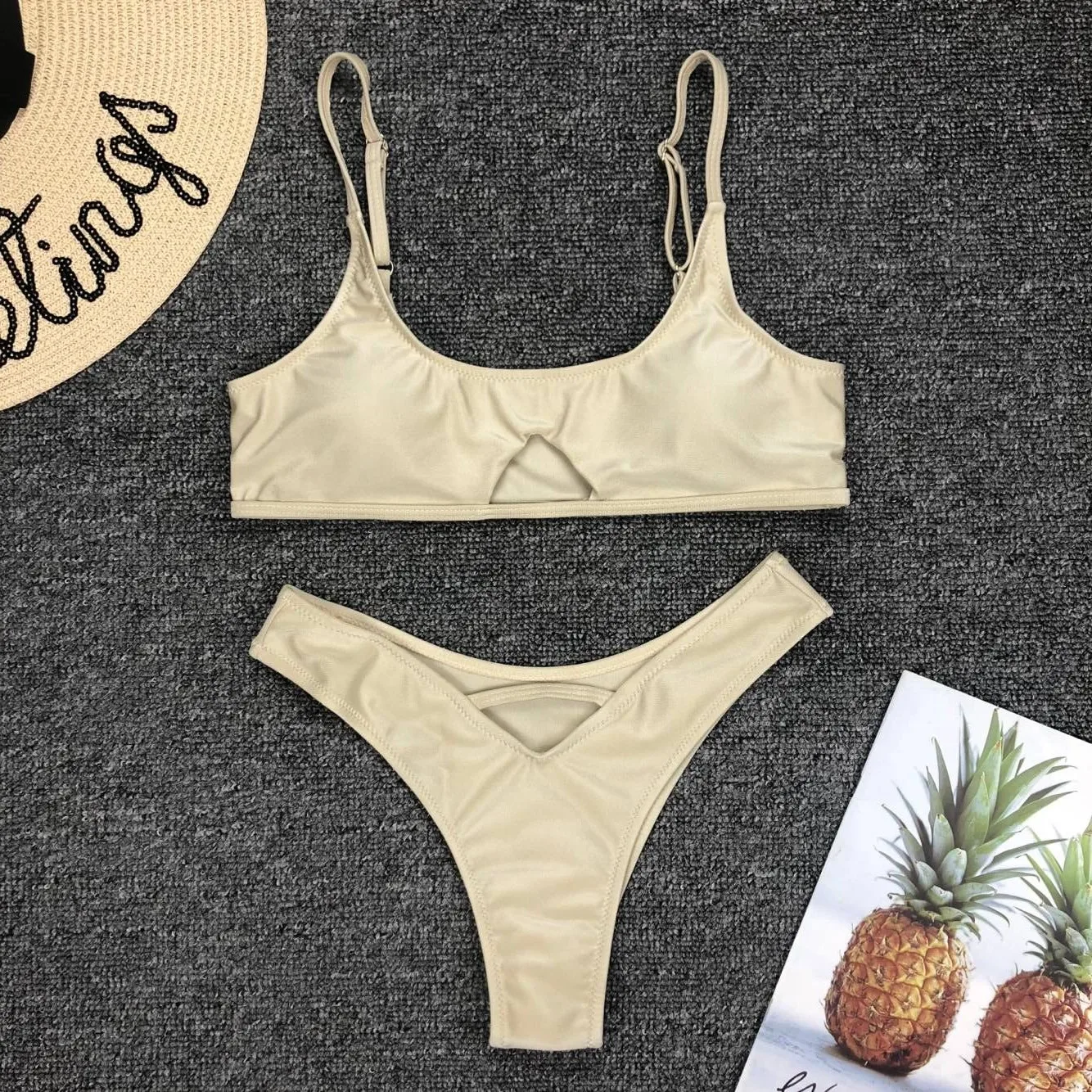 Купальник женский 2019 сексуальный простой купальник для женщин летний Открытый